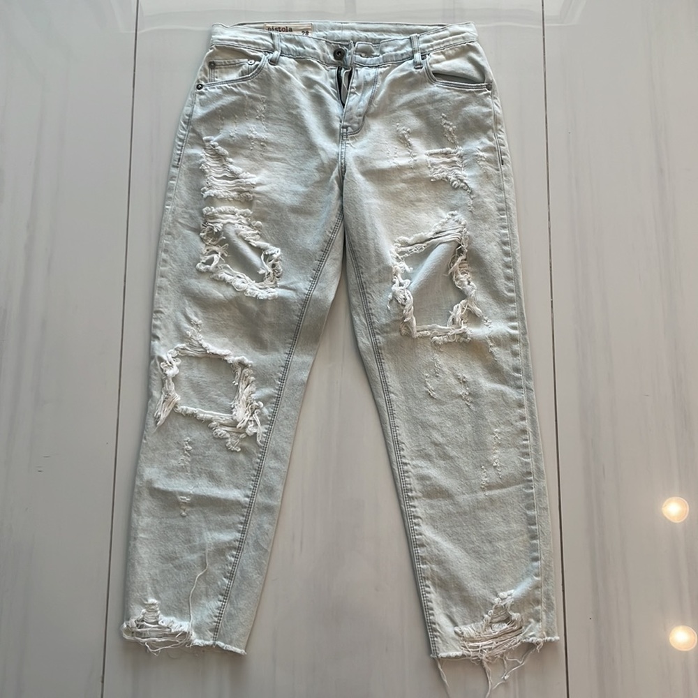 Pistola distressed cropped jeans